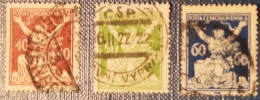 CECOSLOVACCHIA  1920-25 YT 166-168-169 - Usati