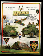 1994 2571 FDC MIL.CARD : "50 Jaar BEVRIJDING/LIBERATION " : BELGIUM BEAUTIFUL MILITARY COMMEMORATIVE CARD (A4) - 1991-2000