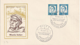 ALLEMAGNE BUND GERMANY RFA Poste  224 FDC ETB Premier Jour : Martin LUTHER 18.9.1961 Bonn - 1961-1970