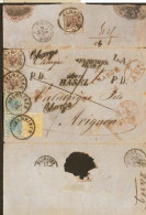 Devant De Lettre : Chargée De FELDKIRCH Vers AVIGNON Via BASEL 17 Sept 1856 1Kreuzer + 3x6 Et 2x9 Kreuzer - Cartas & Documentos