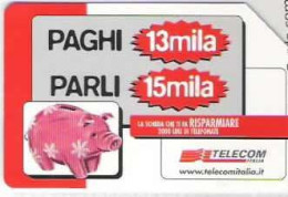 TELECOM - PAGHI 13MILA PARLI 15MILA -  USATA -  LIRE 15000 - GOLDEN  1294 - Public Practical Advertising