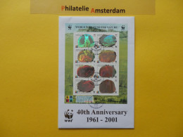 Kyrgyzstan 2001, OVERPRINT / WWF FAUNA HOLOGRAM ZOOGDIEREN VOS FOX: Mi 249-52,    - KB - Brieven En Documenten