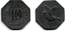 MA 31096 /  Lorbach 10 Pfennig 1917 TTB - Monedas/ De Necesidad