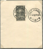 Congo Port-Francqui Oblit. Keach 8C1 Sur C.O.B. 135 Sur Papier Libre Le 04/12/1937 - Cartas & Documentos