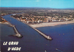 34 - Le Grau D'Agde - Vue Aérienne De L'embouchure De L'Hérault Et De La Plage Du Grau - Agde