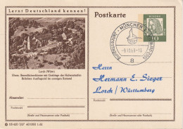 ALLEMAGNE BUND GERMANY RFA Poste  223 Ganzsache Entier Lorch München 9.10.1963 - Cartes Postales Illustrées - Oblitérées