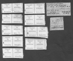 Italia Italy WW2 - Military Buoni Alimentari / Food Coupons Tickets, Lot 11 Pcs / Sebenico Šibenik Dalmatia, Rare !! - Documenti