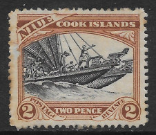 Niue Cook Islands British Colonies 1932-1944 Definitives 2P Mi N.40 MH * - Niue