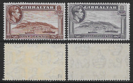 Gibilterra Gibraltar British Colonies 1938-1949 King George VI 2val Mi N.108,118 MNH ** - Gibraltar