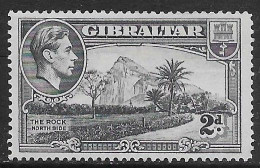 Gibilterra Gibraltar British Colonies 1938 King George VI 2P Perf14 Mi N.110 MH * - Gibraltar