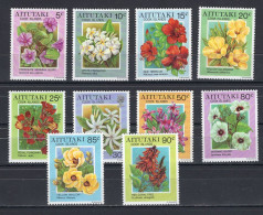 Aitutaki Cook Islands Serie 10v 1994 Flowers Flora Definitives MNH - Aitutaki