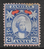 Zanzibar British Colonies 1896 Sultan Hamid Bin Thumaini 2½A Mi N.28 MH * - Zanzibar (...-1963)