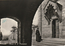 FIESOLE CHIESA DI S FRANCESCO ANNO 1957 VIAGGIATA - Firenze