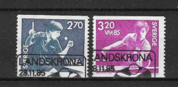 Sweden 1985 Table Tennis  Y.T. 1308/1309 (0) - Usati