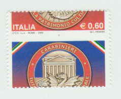 ITALIA REPUBBLICA ITALY REPUBLIC - 2009- COMANDO CARABINIERI PER LA TUTELA DEL PATRIMONIO MNH - VARIETA' - 2001-10:  Nuevos