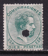 1872 AMADEO 10 PTA. TELÉGRAFOS. MUY BONITO - Gebraucht