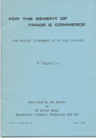 For The Benefit Of Trade & Commerce. The Postal Treatment Of Prices Current. S/B By H. Dagnall (SIGNED By The AUTHOR), - Tarifs Postaux