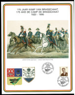 1995 BELG.MIL.CARD : 175 JAAR KAMP VAN BRASSCHAAT / 175 ANS CAMP DE BRASSCHAAT - Gedenkdokumente