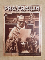 Copertina Pro Familia Del 1939 Primo Messaggio Di Papa Pio XII Eug.Maria Pacelli - Altri & Non Classificati