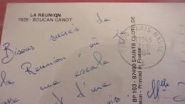 LA REUNION BOUCAN CANOT 1984 CACHET PARIS NAVAL 75200 POSTE NAVALE - Altri & Non Classificati