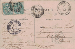 CHARENTE MARITIME - ROCHEFORT - CARTE POSTALE POUR AIN-MOKRA - TUNISIE (ERREUR) REDIRECTION ALGERIE - ARRIVEE LE 27-7-04 - Posttarife