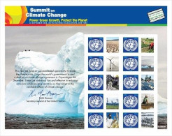 2009 - O.N.U. / UNITED NATIONS - NEW YORK - SUMMIT SUL CAMBIAMENTO CLIMATICO / SUMMIT ON CLIMATE CHANGE. MNH - Hojas Y Bloques
