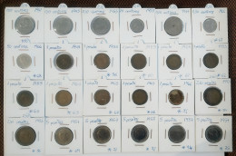 Lote De 24 Monedas Franco De Varios Valores Y Fechas - Other & Unclassified