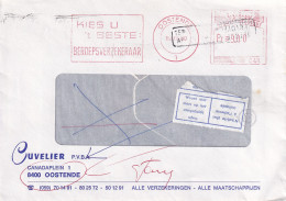 Oostende 1980 Postomat 24/24 France Secours International N Habite Plus A L Adresse Cuvelier - Lettres & Documents