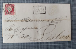 Portugal, 1859, Lettre Evora Pour Lisboa, Timbre D. Pedro V,  Marcophilie 166 Et Evora - Briefe U. Dokumente