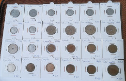 Lote De 24 Monedas Franco De Varios Valores Y Fechas - Other & Unclassified