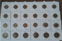 Lote De 24 Monedas Franco De Varios Valores Y Fechas - Otros & Sin Clasificación