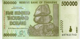ZIMBABWE 500000 DOLLARS P 76 2008 UNC NUEVO SC - Zimbabwe