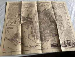 PIANTA DELLA CITTA' DI VITTORIA E FRAZIONE DI SCOGLITTI (RAGUSA) SICILIA - 70x57 - Mapas Topográficas