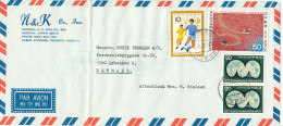 Japan Air Mail Cover Sent To Denmark 2-11-1971 Topic Stamps Folded Cover - Posta Aerea
