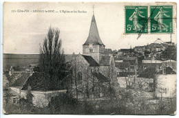 CPA 1914 * AIGNAY LE DUC L'Eglise Et Les Roches - Aignay Le Duc