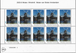 Nederland  2023-5  Molen Windmill:  Molen Van Sloten Amsterdam   Vel-sheetlet  Postfris/mnh/neuf - Unused Stamps