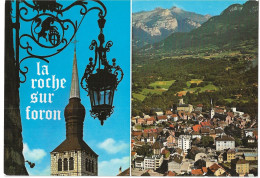 74. CPM. Haute Savoie. La Roche-sur-Foron. Vue Générale. Le Clocher (2 Vues) - La Roche-sur-Foron