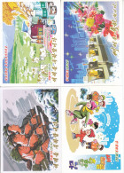 North Korea 2014 Happy New Year Postal Cards  5 Pcs - Corea Del Nord