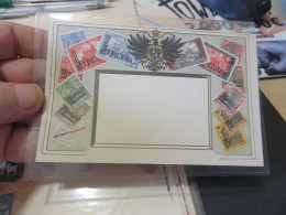 5 Cartes De Timbres Sur Cartes - Briefmarken (Abbildungen)