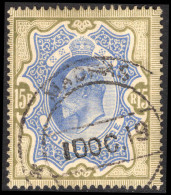 India 1902 15r Blue And Olive-brown Fine Used. - 1902-11 King Edward VII