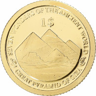 Îles Salomon, Dollar, Les Pyramides De Gizeh, 2013, BE, Or, FDC - Isole Salomon