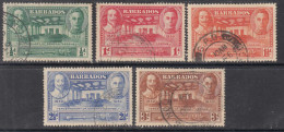 1939 Barbados KGVI Tercentenary Of General Assembly F-VF Used Complete Set Of 5 - Barbados (...-1966)