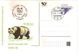 CDV A 13 Czech Republic China1996 Panda POOR SCAN, BUT THE CARD IS PERFECT! - Postcards