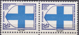 18091 Variété : N° 1180  Blason Marseille Bleu Déplacé Tenant à Normal ** - Unused Stamps