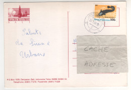 Timbre , Stamp " Poisson Chat : Clarias Batrachus L " Sur CP , Carte , Postcard Du 26/01/88 - Indonésie