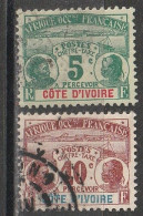 Côte-d'Ivoire Timbres Taxe N° 1 2 - Usati