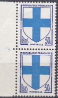 18096 Variété : N° 1180  Blason Marseille Bleu Clair Tenant à Bleu  ** - Unused Stamps