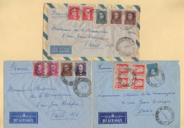Bresil - Lot De 3 Lettres Par Avion Destination France - Airmail