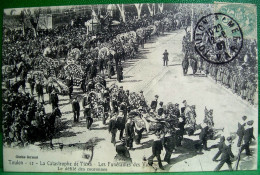 Cpa  EXPLOSION DU CUIRASSE IENA Toulon  FUNERAILLES,  DEFILE DES COURONNES . 1907 MARINS MARINE FRANCAISE  EDIT GIRAUD - Begrafenis