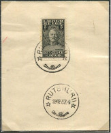 Congo Rutshuru Oblit. Keach 8A1 Sur C.O.B. 135 Sur Papier Libre Le 29/12/1937 - Cartas & Documentos